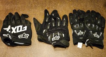 (3) Pairs Of FOX Size Large Motorcycle Gloves