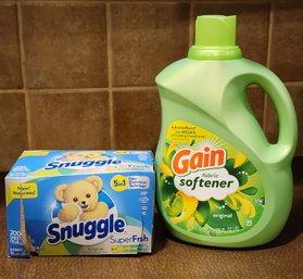 Gain Fabric Softener And Snuggle Dryer Sheets