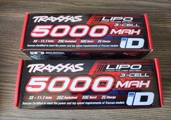 (2) Brand New TRAXXAS 5000 MAH Batteries