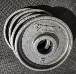 (4) Metal VTX 5lb Weights