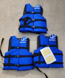 (3) O'BRIEN Blue Adult Safety Vests
