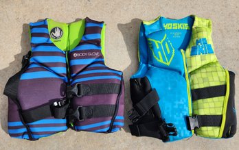 (2) 50-90lb Youth Safety Water Sports Life Jacket Vests