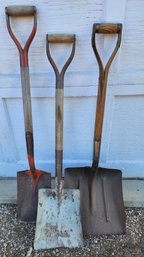 Assortment Of (3) Vintage Garden Shovels