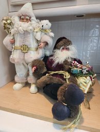 (2) Santa Claus Christmas Figure Selections