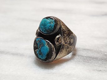 Vintage Turquoise Stone Ring Size 9.5