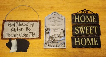 Assortment Of Hanging Home Decor Signs