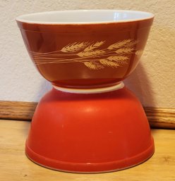 (2) Vintage Large Colorful Mixing Bowls