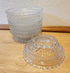 (7) Vintage Cut Glass Dessert Bowls
