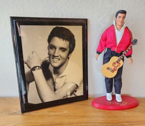 Vintage ELVIS Wall Accent Photo And Doll