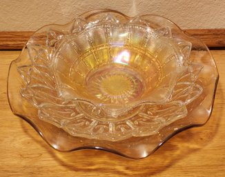 (3) Vintage Art Glass Tableware Selections
