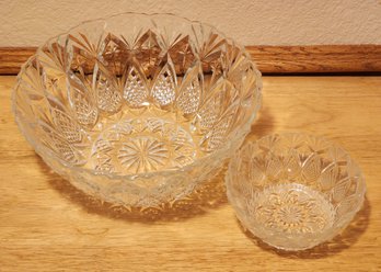 (2) Vintage Cut Glass Bowl Selections