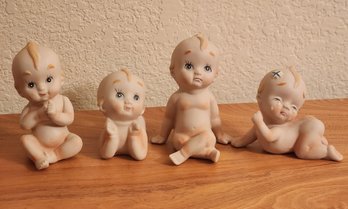 (4) Vintage Baby Theme Ceramic Decor Figures