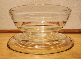 ART Glass Bowl And Platter Set