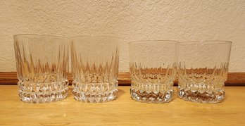 (4) Fancy Drinking Liquor Glasses Cut Glass