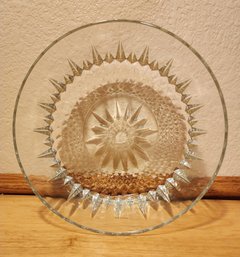Large Vintage Cut Glass Serving Bowl