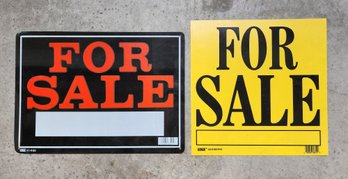 (2) FOR SALE Signs