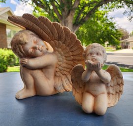(2) Ceramic Angel Home Decor Figures