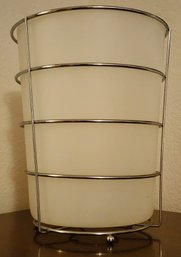 Contemporary Plastic And Metal Wastebasket