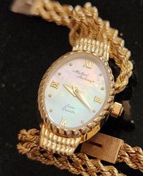 Vintage MICHAEL ANTHONY Quartz Ladies SOLID 14K Yellow Gold Watch