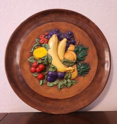 Large Vintage Ceramic Display Plate FRUIT THEME #1