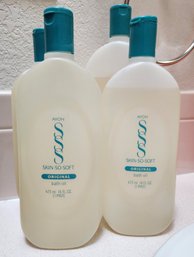 (4) Bottles Of AVON Skin So Soft Bath Oil