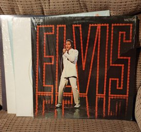 Assortment Of Elvis Presley Vinyl Records Feat. ELVIS RED LETTER