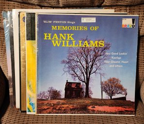 Assortment Of Vintage Vinyl Records Feat. HANK WILLIAMS