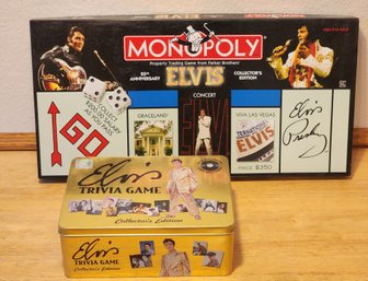 ELVIS Trivia Game And MONOPOLY