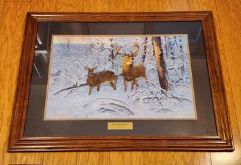 Vintage Framed Signed Numbered THE SOUND OF SILENCE Fine Art Lithograph By HAYDEN LAMBSEN