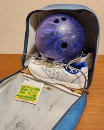 Vintage GALAXIE 300 Bowling Ball And Shoes Combo With Carry Bag