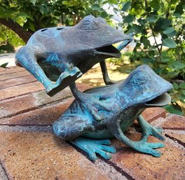 Made In INDIA Metal Frog Hopping Outdoor Lawn And Garden Decor