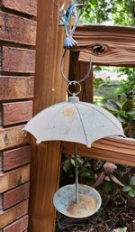 Heavy Metal Umbrella Style Bird Feeder With Hook Hanger