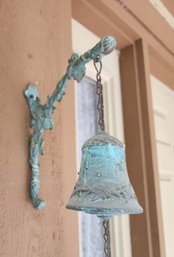 Vintage Cast Metal Hanging Bell Decor