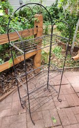 Vintage Metal Display Shelf Lawn And Garden Decor