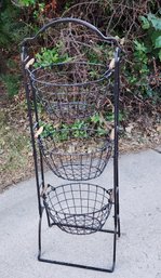 Contemporary Black Metal (3) Basket Organizer Display