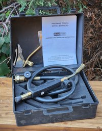 PROPANE TORCH With 3 Burner Tips And Hard Case