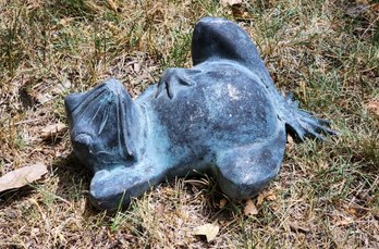 Vintage Metal ZEN LIFE Lawn Garden Frog Figure