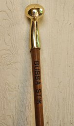 Vintage Made In Texas Wooden BUBBA STIK Cane Walking Stick