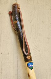 Vintage PIKES PEAK Colorado Wooden Walking Stick