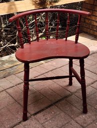 Vintage Wooden Dark Red Tone Chair