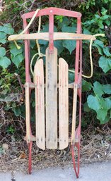 Vintage FLEXIBLE FLYER Metal And Wood Snow Sled