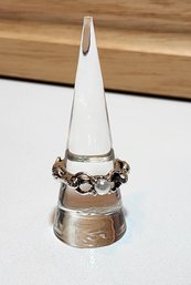 #JB38 Vintage Sterling Silver Witches Dueling For The Orb Ring