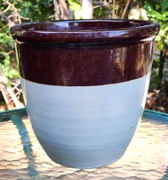 Vintage Large Two Tone Ceramic Flower Container