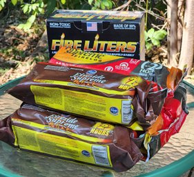 Brand New Box Of 192 Fire Lite Mini Starters And (5) New Full Size Logs