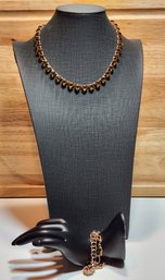 #JB103 Outstanding Vintage Costume Jewlery Necklace And Bracelet Pairing