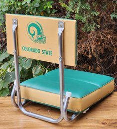 Vintage 1970's Colorado State Football Folding Stadium Chair