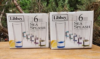 (12) Total LIBBEY Sea Splash 2oz. Glasses