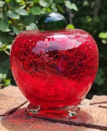 Vintage Art Glass Apple Handmade Sculpture Selection