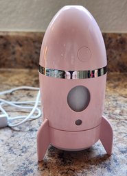 Pink Rocketship Style Home Bedroom Humidifier With Color Change LED