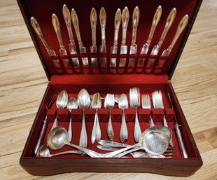 Vintage YOUREX Flarware Set With Accessories And Wooden Storage Organizer Csse